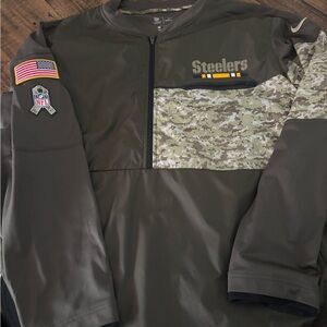 Men's Steelers Lightweight Jacket - Olive Camo